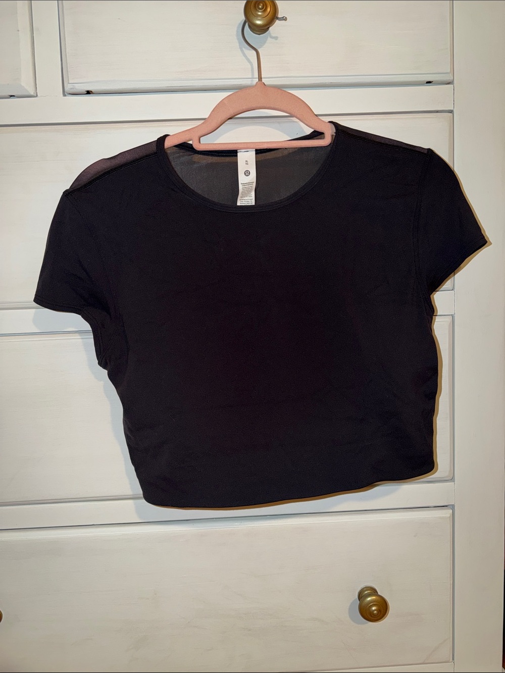 Lululemon Black Workout Shirt with Back Mesh